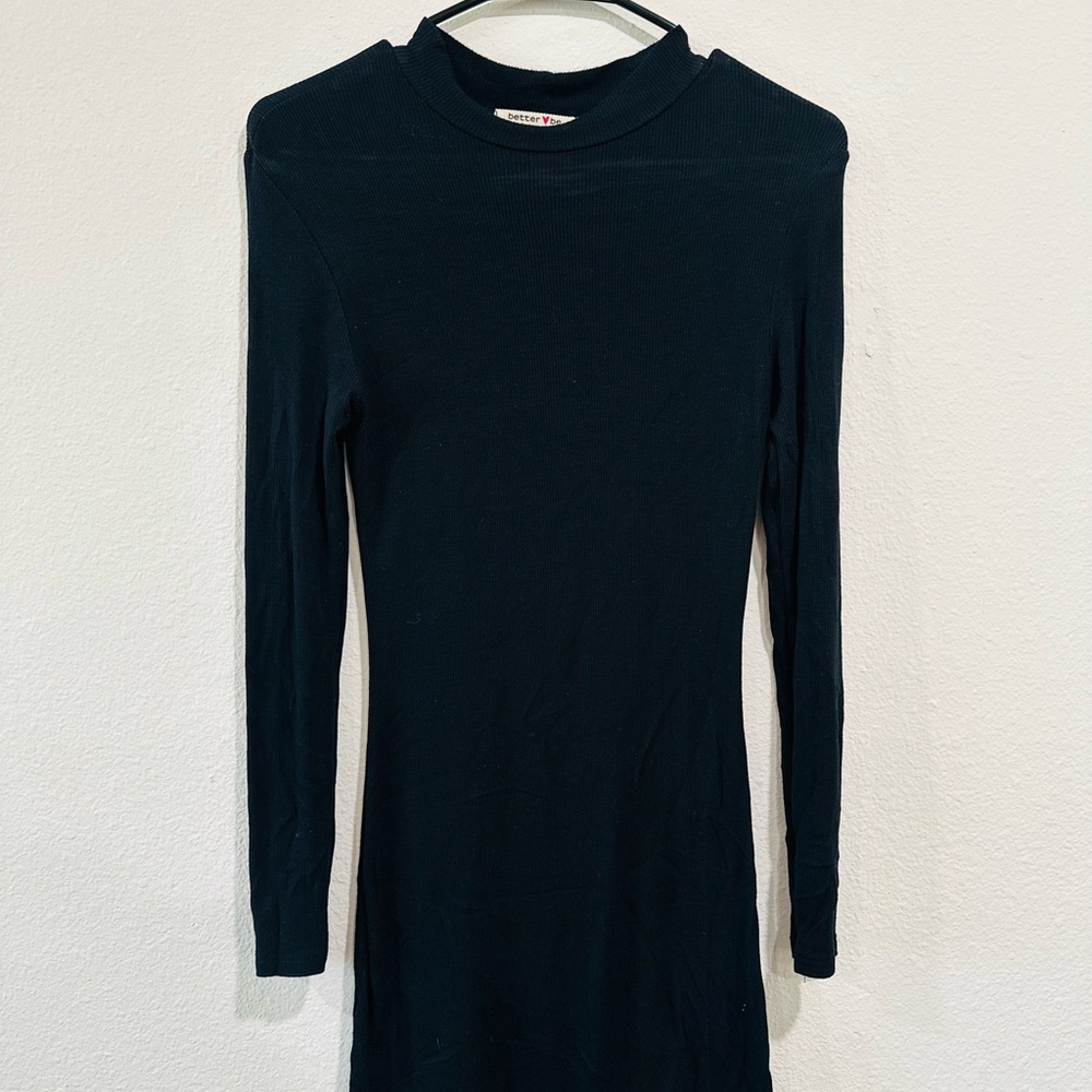 Elegant Black Long Sleeve Dress